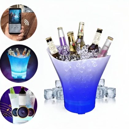 Hielera de luz led y parlante altavoz, 7 L